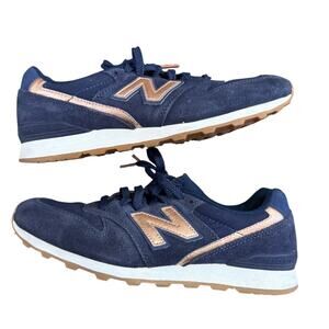 New Balance WL996JCR Navy & Rose Gold Suede Sneakers Women’s 8.5
